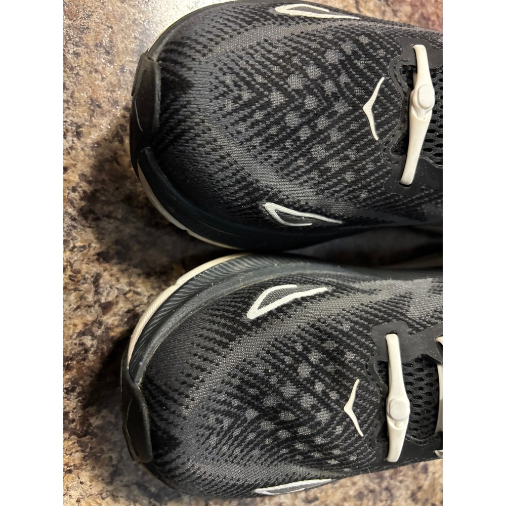 Hoka Clifton 9 Wide Running Shoes Womens 7.5D Black White Sneakers 1132211 BWHT - Picture 8 of 12